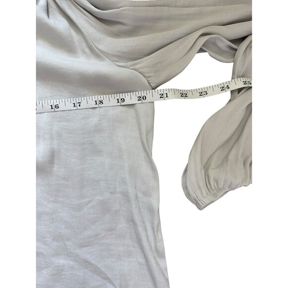 Maison D’Amelie Tie Neck Chic Blouse Top Workwear Classy Size M Preppy Classic - Picture 6 of 7